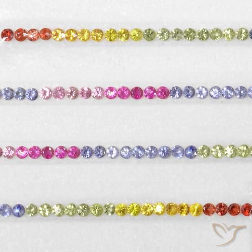 Pedras preciosas de Safira Multicolorido natural de 5.43 ct, Redondo, VS
