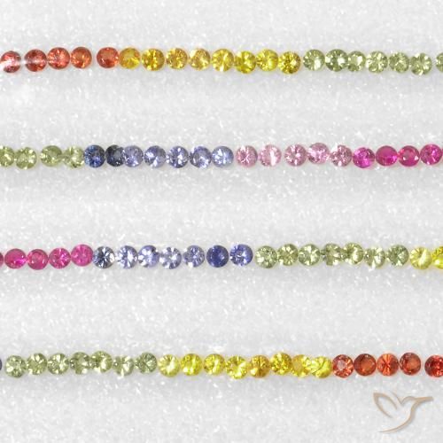 Pedras preciosas de Safira Multicolorido natural de 5.27 ct, Redondo, VS