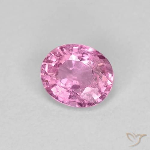 Safira Roxo Real Rosa Natural 0.41ct, Corte Oval, VS
