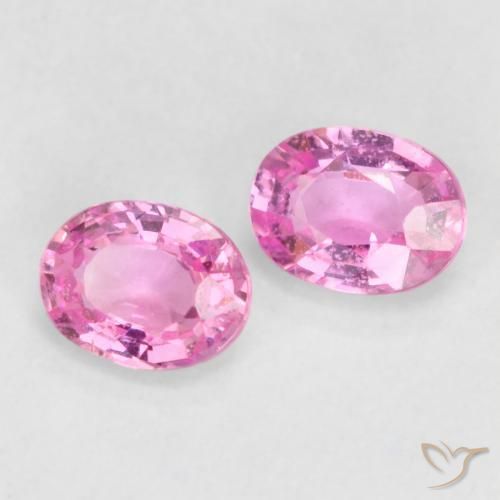 Pedras preciosas de Safira Roxo Royal Muito Claro Rosa natural de 0.80 ct, oval, VS-SI