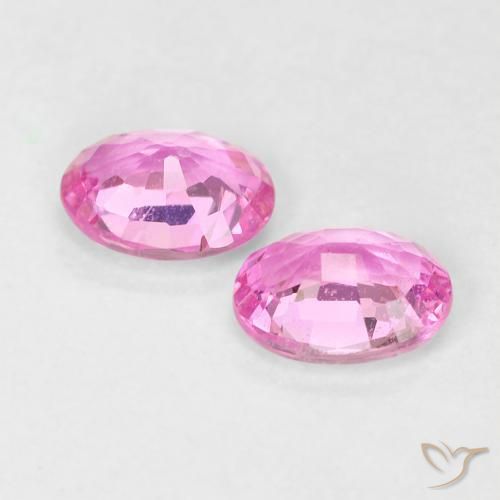 Pedras preciosas de Safira Roxo Royal Muito Claro Rosa natural de 0.80 ct, oval, VS-SI
