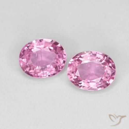 0.86ctw Natural Roxo Royal Muito Claro Rosa Safira, oval, VS-SI