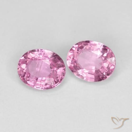 Pedras preciosas de Safira Roxo Royal Muito Claro Rosa natural de 0.86 ct, oval, VS-SI