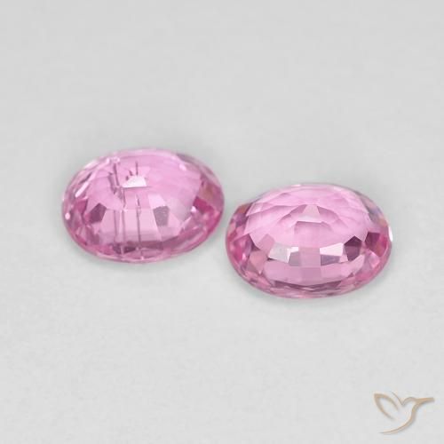Pedras preciosas de Safira Roxo Royal Muito Claro Rosa natural de 0.86 ct, oval, VS-SI