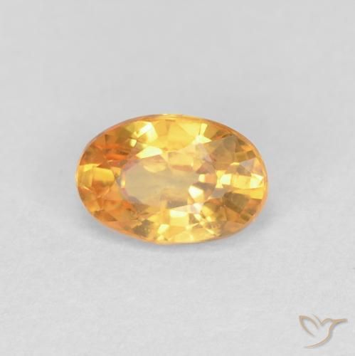 Safira Laranja-Ouro Natural 0.58ct, oval, VVS-VS