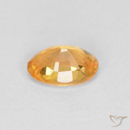 Safira Laranja-Ouro Natural 0.58ct, oval, VVS-VS