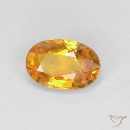 Safira Ouro Natural 0.66ct, oval, VVS-VS