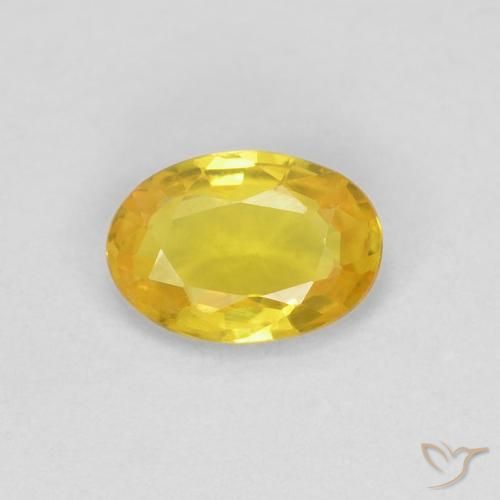 0.50ct Natural Amarelo Safira, oval, VVS-VS