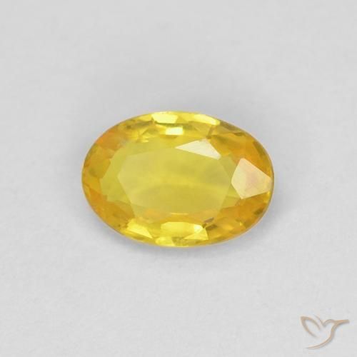 Safira Amarelo Natural 0.50ct, oval, VVS-VS
