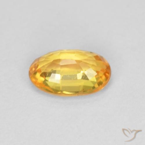 Safira Laranja-Ouro Natural 0.60ct, oval, VVS-VS