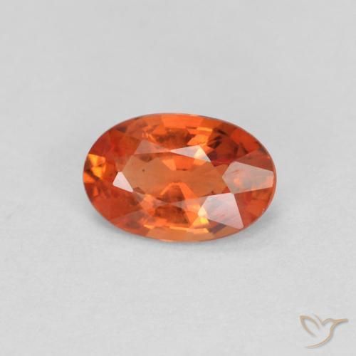 0.46ct Natural laranja avermelhado Safira, oval, VVS-VS