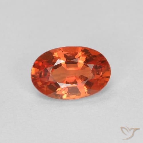 0.55ct Natural laranja avermelhado Safira, oval, VVS-VS