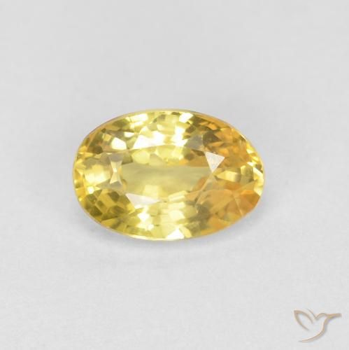 0.63ct Natural Mel amarelo Safira, oval, VVS
