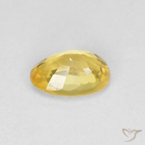 Safira Mel amarelo Natural 0.63ct, oval, VVS