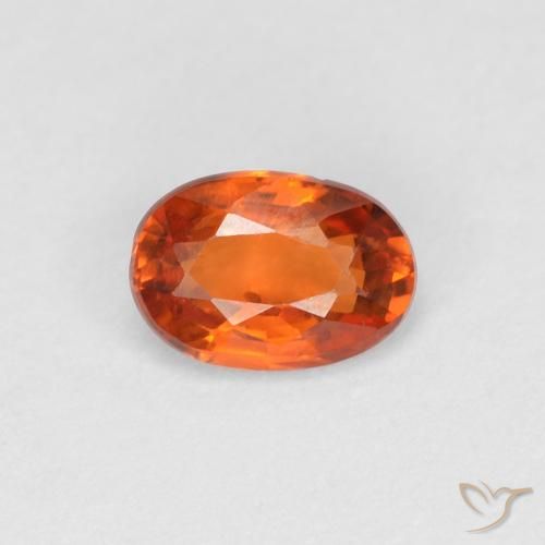 0.56ct Natural laranja avermelhado Safira, oval, VVS