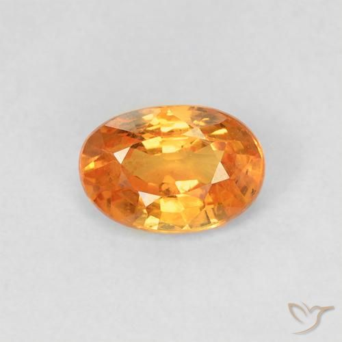 0.66ct Natural Laranja brilhante Safira, oval, VVS-VS