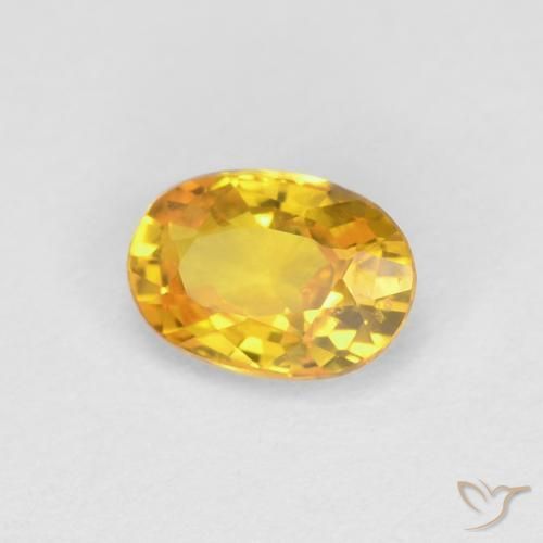 Safira Dourado Natural 0.61ct, oval, VVS