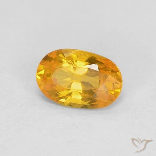 Safira Laranja-Ouro Natural 0.62ct, oval, VVS