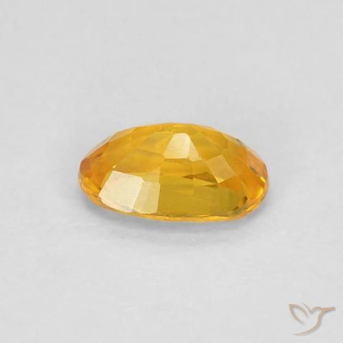 Safira Laranja-Ouro Natural 0.62ct, oval, VVS