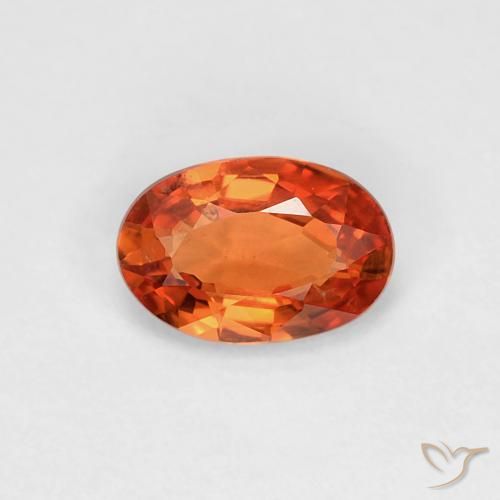 0.51ct Natural laranja avermelhado Safira, oval, VVS