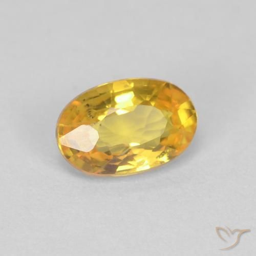 Safira Dourado Natural 0.62ct, oval, VS