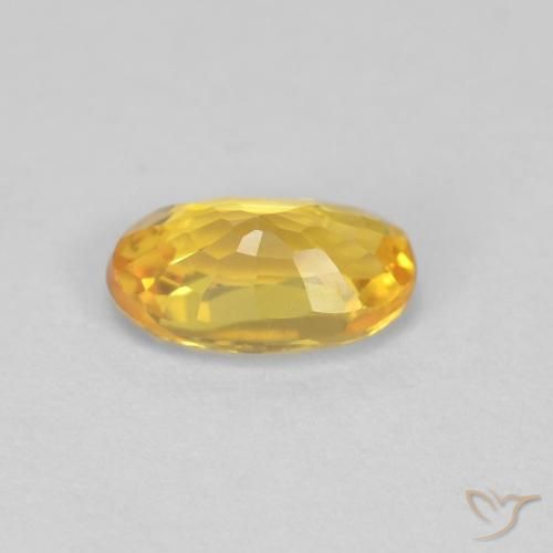 Safira Dourado Natural 0.62ct, oval, VS
