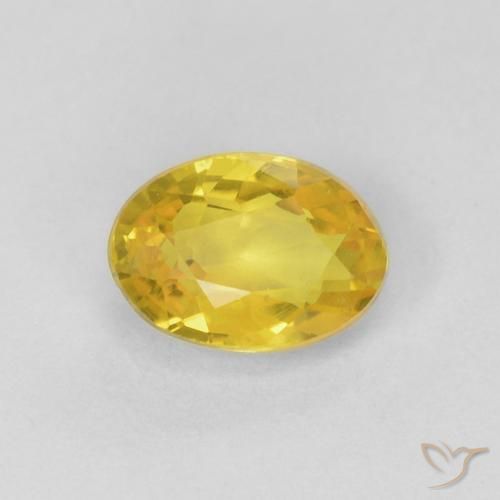 0.56ct Natural amarelo médio Safira, oval, VS