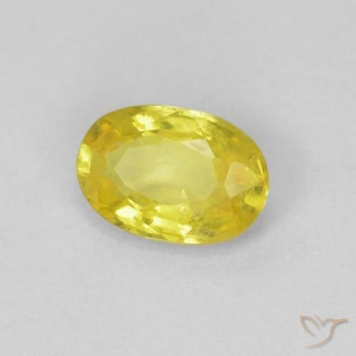 Safira Abelha Amarela Natural 0.50ct, oval, VS