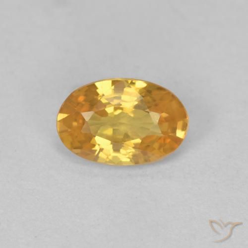0.57ct Natural Laranja Dourado Profundo Safira, oval, VS
