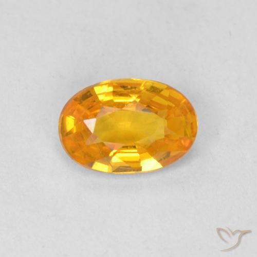 0.55ct Natural Laranja Médio Safira, oval, VS