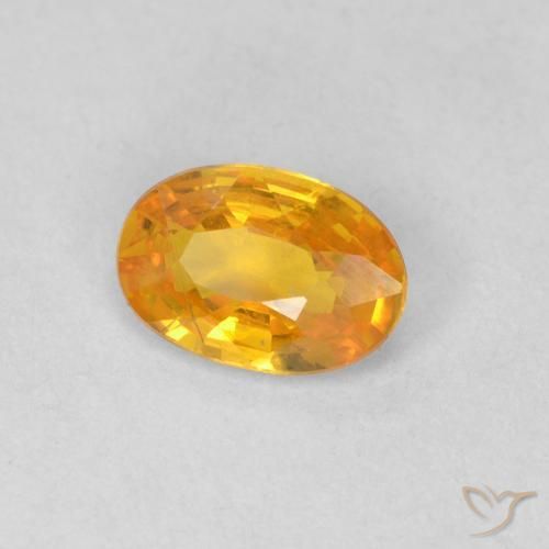 Safira Laranja Médio Natural 0.55ct, oval, VS