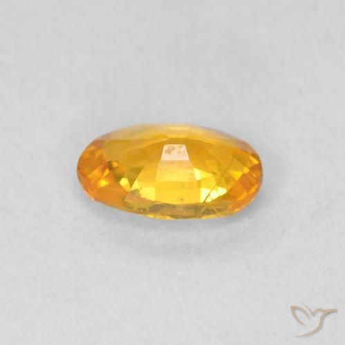Safira Laranja Médio Natural 0.55ct, oval, VS