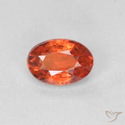 0.57ct Natural laranja avermelhado Safira, oval, VS