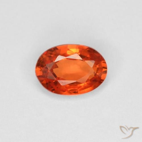 0.49ct Natural fogo laranja Safira, oval, VVS