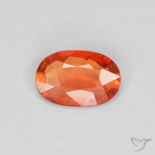 0.39ct Natural laranja avermelhado Safira, oval, VVS