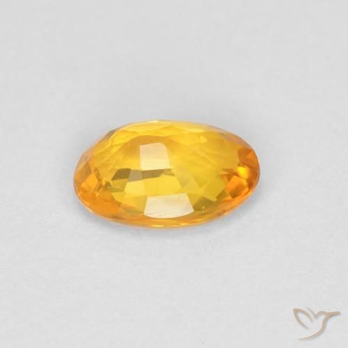 Safira Laranja-Ouro Natural 0.55ct, oval, VVS