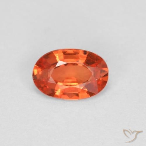 0.44ct Natural laranja avermelhado Safira, oval, VVS