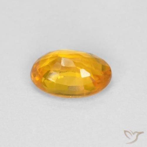 Safira Laranja-Ouro Natural 0.67ct, oval, VVS