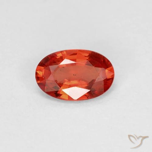 0.48ct Natural laranja avermelhado Safira, oval, VS