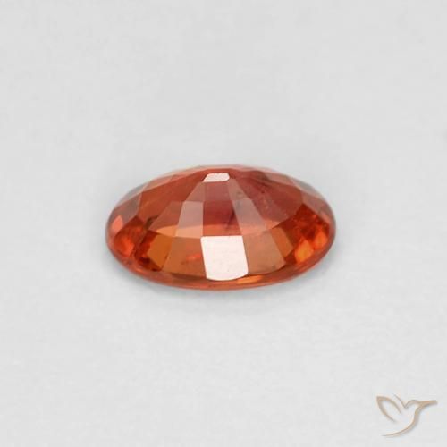 Safira Laranja Médio Natural 0.58ct, oval, VS