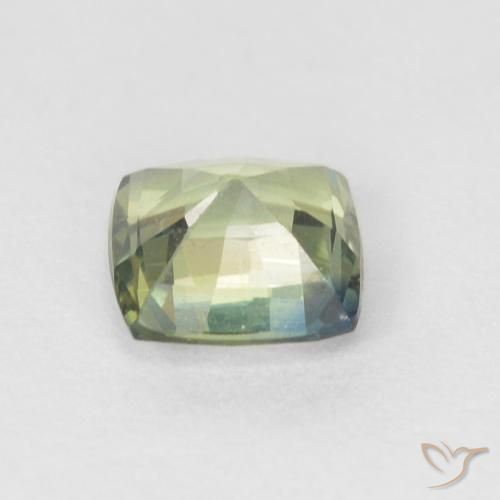 Safira Luz verde Natural 0.47ct, Almofada, VVS