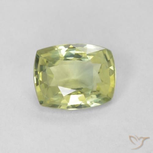 0.79ct Natural Verde Floresta Claro Safira, Almofada, VVS