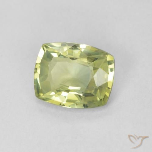 Safira Verde Floresta Claro Natural 0.79ct, Almofada, VVS