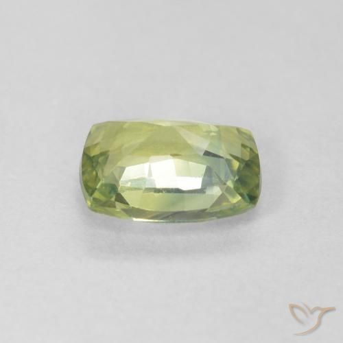 Safira Verde Floresta Claro Natural 0.79ct, Almofada, VVS