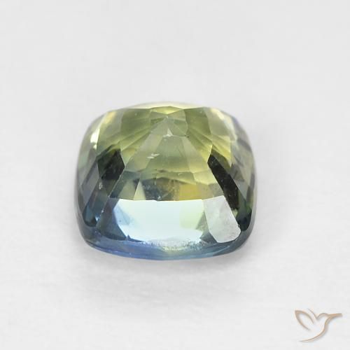Safira Verde acinzentado Natural 0.86ct, Almofada, VS