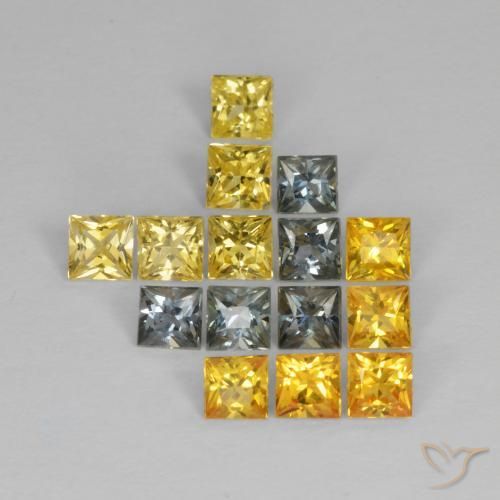 Pedras preciosas de Safira Multicolorido natural de 2.26 ct, Quadrado, VS