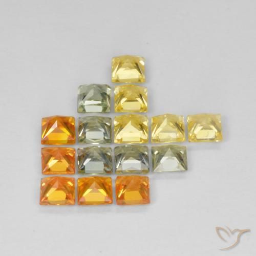 Pedras preciosas de Safira Multicolorido natural de 2.01 ct, Quadrado, VS