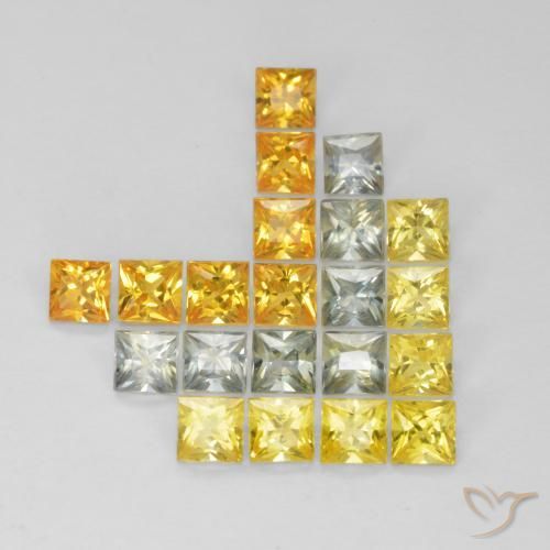 Pedras preciosas de Safira Multicolorido natural de 2.63 ct, Quadrado, VS