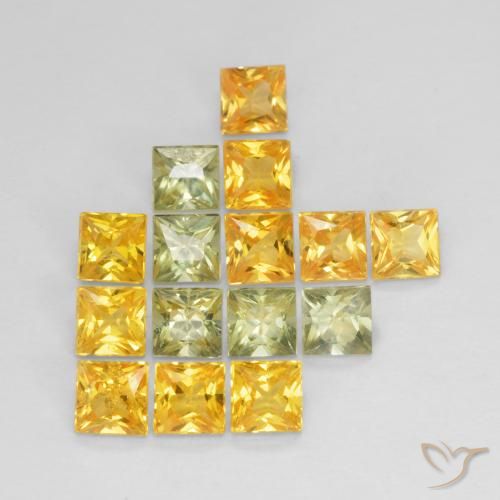 3.54ctw Natural Multicolorido Safira, Quadrado, VS