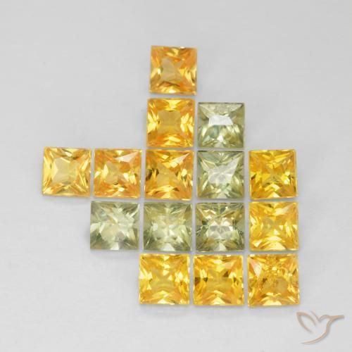 Pedras preciosas de Safira Multicolorido natural de 3.54 ct, Quadrado, VS